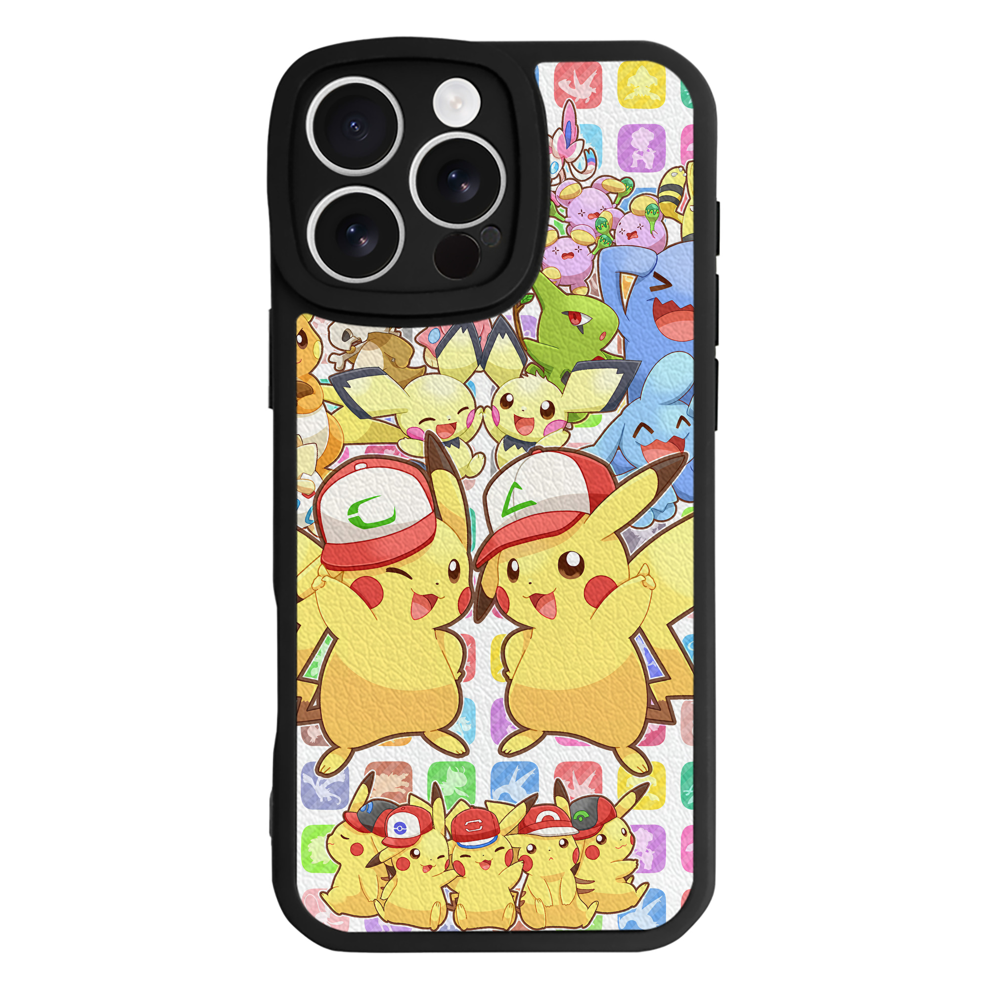 （画像用） ポケットモンスター Pokémon 【iPhone 16シリーズ対応】シリコンスマホケース（レザー調） 材質：シリコン